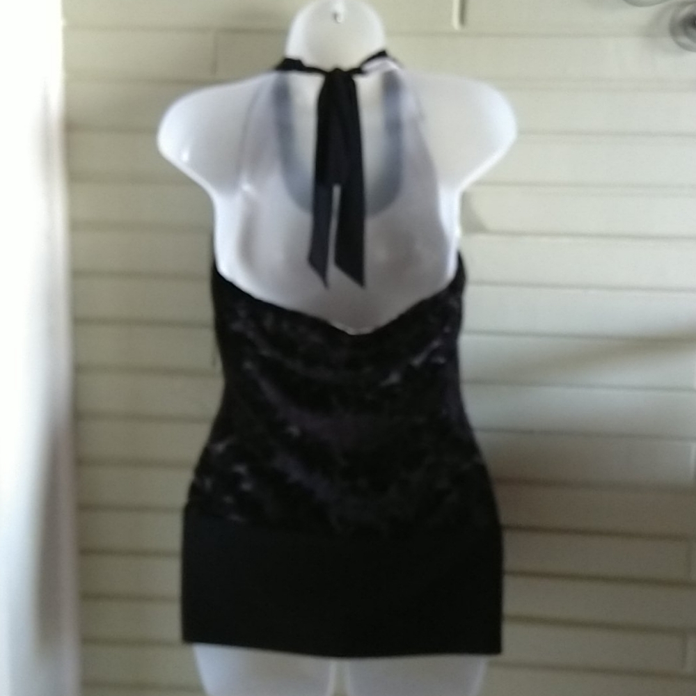 Velvety black halter - Picture 3 of 3